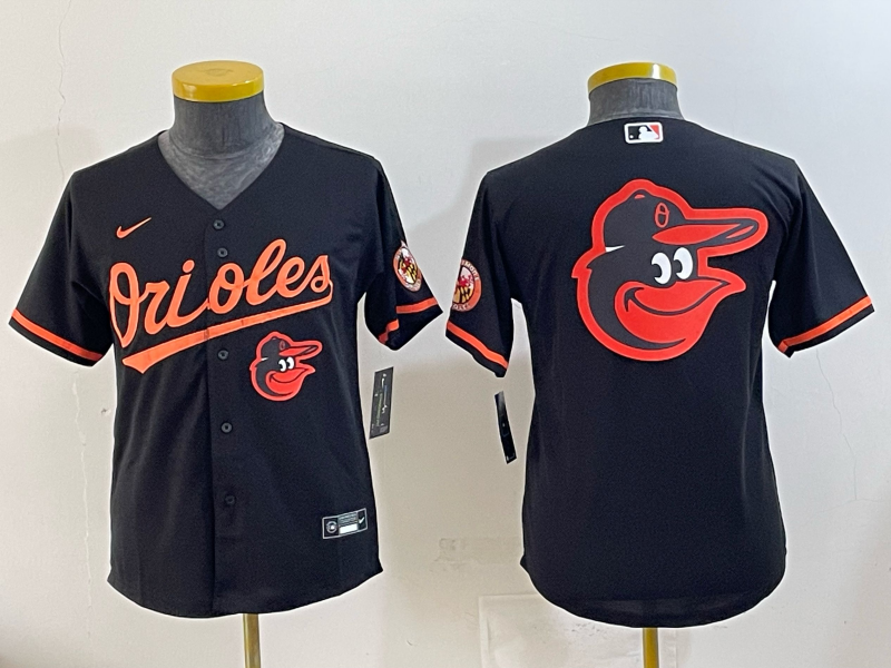 Youth 2025 Baltimore Orioles Blank black Nike MLB Jersey 001->youth mlb jersey->Youth Jersey
